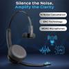 imageTREBLAB C7  Single Ear Bluetooth Headset with Mic Bluetooth 54 45H Playtime TypeC Fast Charging IPX4 Waterproof Wireless Headset with Mic for Trucker Work Calls Home Office