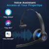 imageTREBLAB C7  Single Ear Bluetooth Headset with Mic Bluetooth 54 45H Playtime TypeC Fast Charging IPX4 Waterproof Wireless Headset with Mic for Trucker Work Calls Home Office