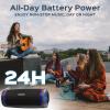 imageTREBLAB HD77 Bluetooth Speaker  Powerful 360 Sound with Impactful Bass 30W Portable Wireless Audio 20H Battery IPX7 Waterproof TWS Stereo Shockproof Design for Outdoor Beach Pool JobsiteBlack