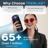 imageTREBLAB HD77 Bluetooth Speaker  Powerful 360 Sound with Impactful Bass 30W Portable Wireless Audio 20H Battery IPX7 Waterproof TWS Stereo Shockproof Design for Outdoor Beach Pool JobsiteBlack