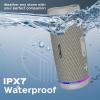imageTREBLAB HD77 Bluetooth Speaker  Powerful 360 Sound with Impactful Bass 30W Portable Wireless Audio 20H Battery IPX7 Waterproof TWS Stereo Shockproof Design for Outdoor Beach Pool JobsiteGray