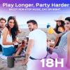 imageTREBLAB HDEnergyPro Outdoor Wireless Speakers with Bluetooth  Immersive 40W Audio IPX6 Waterproof 18H Battery RGB Light USB Playback TWS Builtin Mic  Portable Desktop Bluetooth Speaker