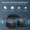 imageTREBLAB U5  Hybrid Active Noise Cancelling Headphones OverEar Deep Bass 55H Battery Mic for Calls Bluetooth 53 WaterResistant IPX4 Wireless Headphones Foldable for Travel Gym Work Sports