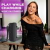 imageTREBLAB Ultra Loud Wireless Speaker  60W Stereo Sound with Deep Bass 20H Playtime Powerbank Waterproof Loudest Portable Bluetooth Speaker for Home Outdoor Party Beach Work Travel HDMaxGray