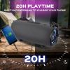 imageTREBLAB Ultra Loud Wireless Speaker  60W Stereo Sound with Deep Bass 20H Playtime Powerbank Waterproof Loudest Portable Bluetooth Speaker for Home Outdoor Party Beach Work Travel HDMaxGray