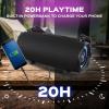 imageTREBLAB Ultra Loud Wireless Speaker  60W Stereo Sound with Deep Bass 20H Playtime Powerbank Waterproof Loudest Portable Bluetooth Speaker for Home Outdoor Party Beach Work Travel HDMaxBlack