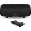 imageTREBLAB Ultra Loud Wireless Speaker  60W Stereo Sound with Deep Bass 20H Playtime Powerbank Waterproof Loudest Portable Bluetooth Speaker for Home Outdoor Party Beach Work Travel HDMaxBlack