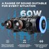 imageTREBLAB Ultra Loud Wireless Speaker  60W Stereo Sound with Deep Bass 20H Playtime Powerbank Waterproof Loudest Portable Bluetooth Speaker for Home Outdoor Party Beach Work Travel HDMaxGray
