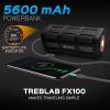 imageTREBLAB UltraRugged Bluetooth Speaker Durable Shockproof Body Waterproof 20W Portable Outdoor Stereo Speaker 35H Battery Wireless Power Bank for Hiking Picnic Pool Camping Jobsite FX100