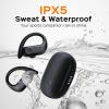 imageTREBLAB X3 Pro  Ultra Comfortable Earhooks PureHD Sound Punchy Bass 145H Battery Waterproof ampamp Sweatproof Bluetooth Earbuds Mics for Calls True Wireless Ear Buds for Sports Workout RunningBlack Logo