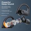 imageTREBLAB X3 Pro  Ultra Comfortable Earhooks PureHD Sound Punchy Bass 145H Battery Waterproof ampamp Sweatproof Bluetooth Earbuds Mics for Calls True Wireless Ear Buds for Sports Workout RunningBlack Logo