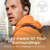imageTREBLAB XOpen  True Open Ear Wireless Earbuds Lightweight Comfort BehindEar Fit Immersive Sound Dual Mic for Calls 40H Playtime Bluetooth Headphones Open Ear for Sports Workout Running