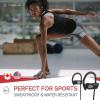 imageTREBLAB XR500 Bluetooth Running Headphones IPX7 Waterproof Noise Cancelling SecureFit Wireless Sport Earbuds with MicBlackSilver