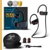imageTREBLAB XR700 Wireless Earbuds  Bluetooth 50 IPX7 Waterproof Noise Cancelling Adjustable Earhooks 9H Battery Deep Bass Mic  Sports Running Headphones for Workouts Gym TravelBlack