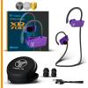 imageTREBLAB XR700 Wireless Earbuds  Bluetooth 50 IPX7 Waterproof Noise Cancelling Adjustable Earhooks 9H Battery Deep Bass Mic  Sports Running Headphones for Workouts Gym TravelPurple