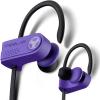 imageTREBLAB XR700 Wireless Earbuds  Bluetooth 50 IPX7 Waterproof Noise Cancelling Adjustable Earhooks 9H Battery Deep Bass Mic  Sports Running Headphones for Workouts Gym TravelPurple