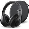 imageTREBLAB Z2 Hybrid Active Noise Cancelling Workout Headphones  SignatureHD Sound Deep Bass 58H Battery Comfortable Foldable Over Ear Bluetooth Headphones Wireless wMic for Calls for Gym SportBlack Logo