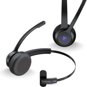 imageTREBLAB C7  Single Ear Bluetooth Headset with Mic Bluetooth 54 45H Playtime TypeC Fast Charging IPX4 Waterproof Wireless Headset with Mic for Trucker Work Calls Home Office