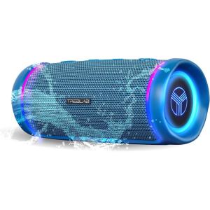 imageTREBLAB HD77 Bluetooth Speaker  Powerful 360 Sound with Impactful Bass 30W Portable Wireless Audio 20H Battery IPX7 Waterproof TWS Stereo Shockproof Design for Outdoor Beach Pool JobsiteBlue