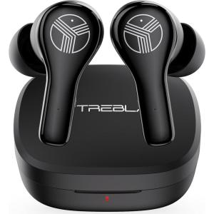 imageTreblab WX8  True Wireless Earbuds with Pure Sound Soft Silicone Ear Buds IPX8 Waterproof 28H Play Wireless Charging Noise Reduction Touch Control InEar Bluetooth Headphones for Sports Running