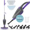 imageTuronic ST3 10in1 Steam Mop  1500W Floor Steamer with Detachable Handle 110C Steam 25Min Runtime Handheld Cleaner for Tile Grout Hardwood Carpet Upholstery ChemicalFree Cleaning